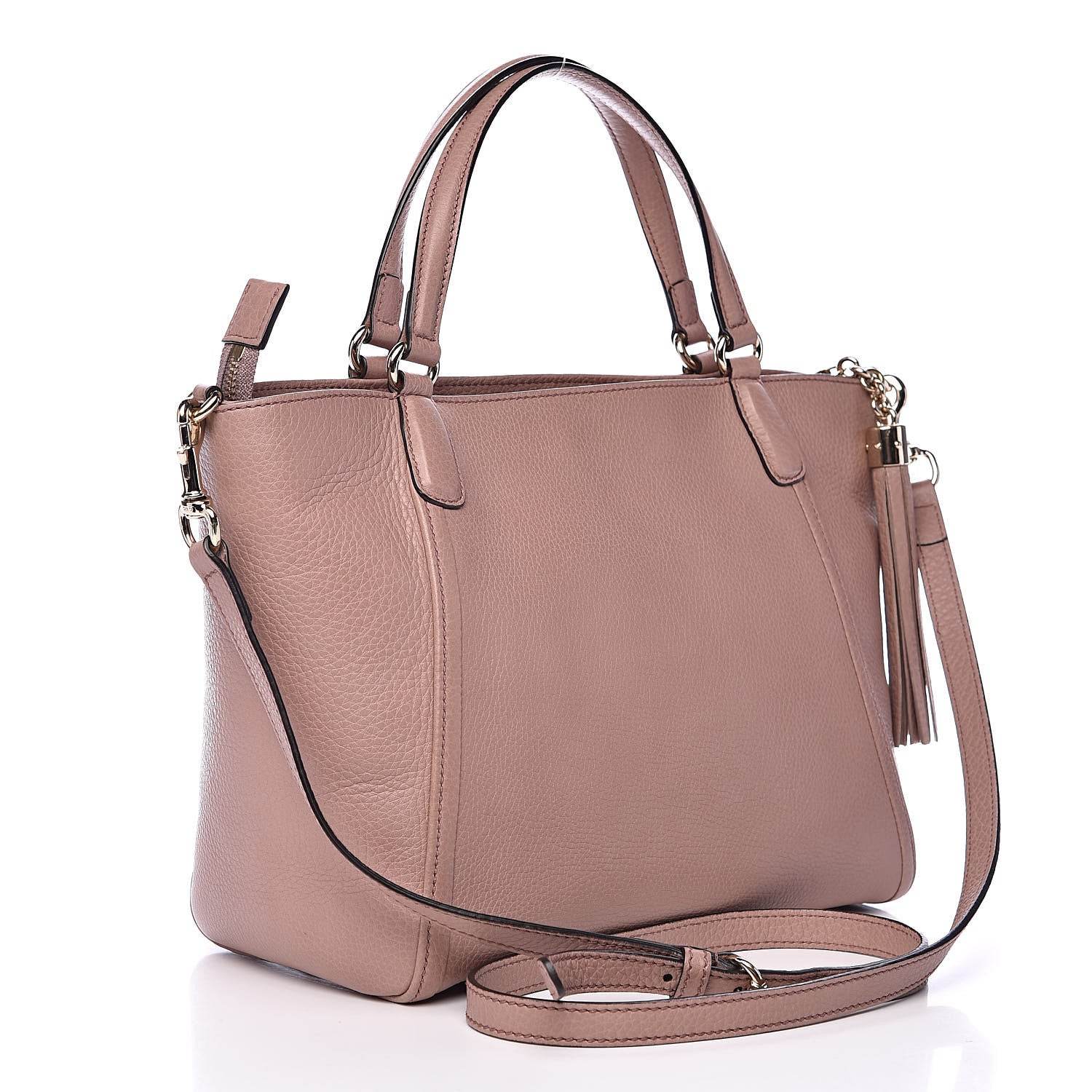 Gucci Pebbled Calfskin Small Soho Top Handle Bag Light Pink 3 of 11