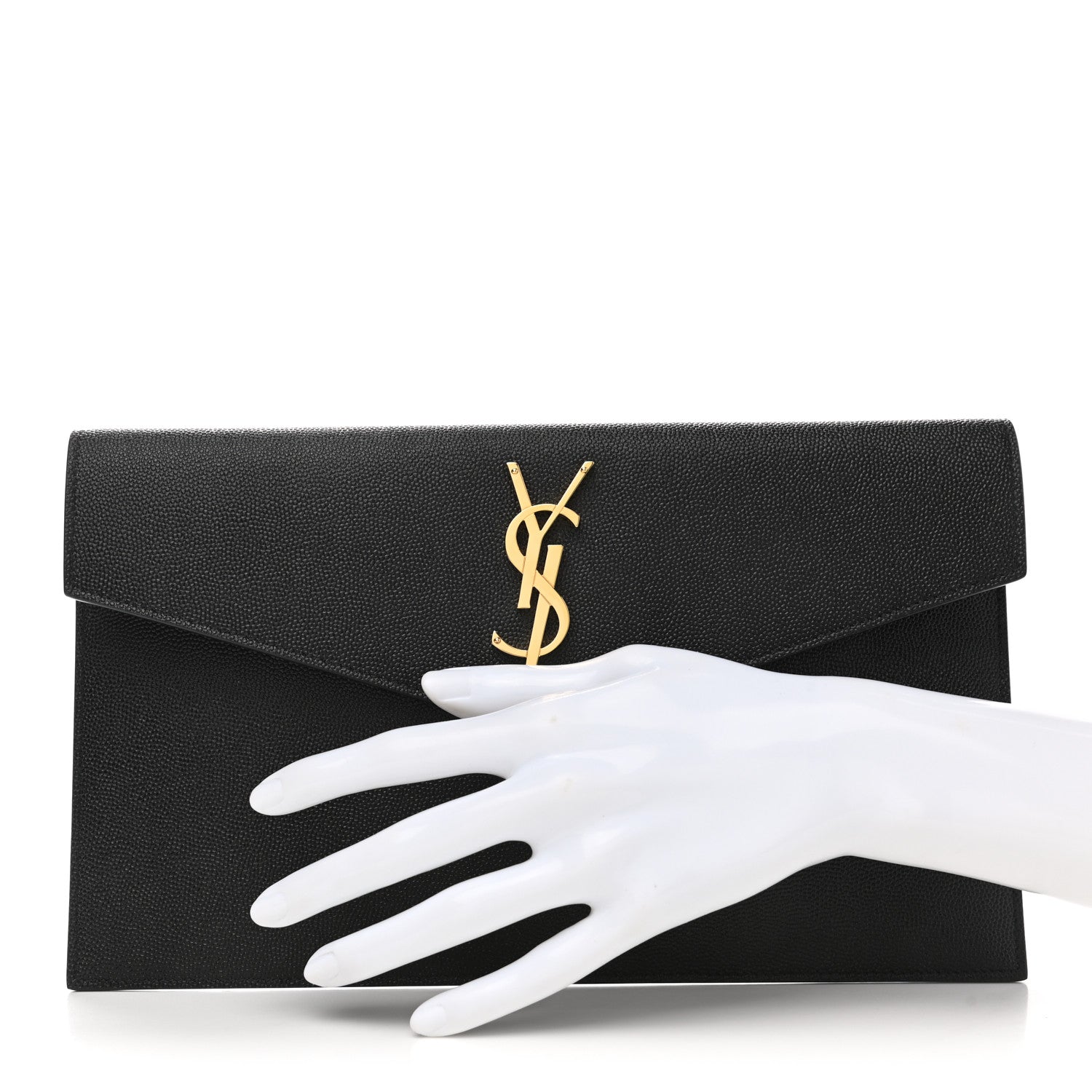 Saint Laurent Grain De Poudre Uptown Pouch Black 3 of 8