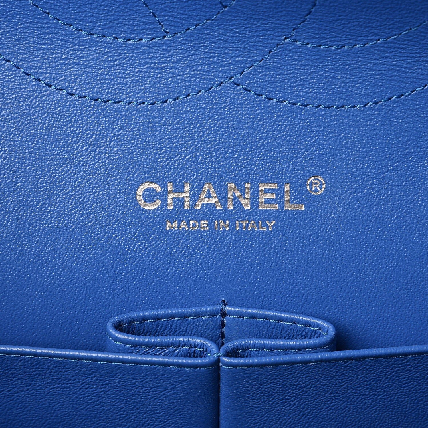 Chanel Lambskin Quilted Jumbo Double Flap Blue 7 of 10