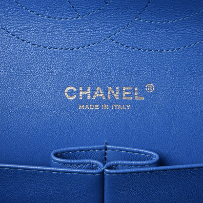 Chanel Lambskin Quilted Jumbo Double Flap Blue 7 of 10