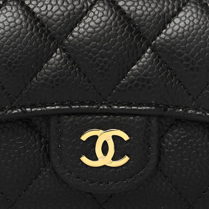 Chanel Caviar Quilted Flap Card Holder Wallet Black 10 of 10