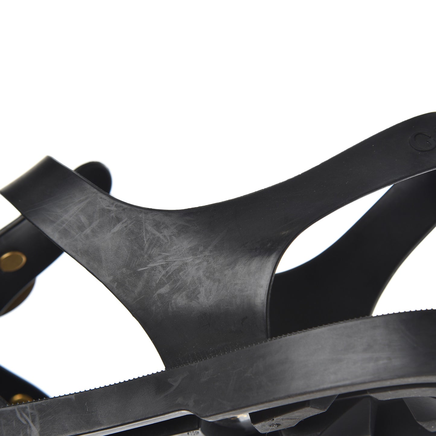 Rubber Crystal Womens Buckle Strap Sandals 37 Black