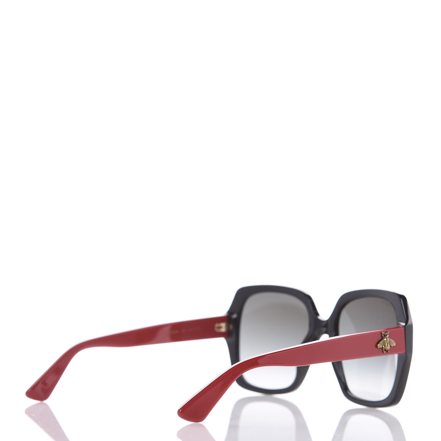 Acetate Square Frame GG0096S Sunglasses Black Red