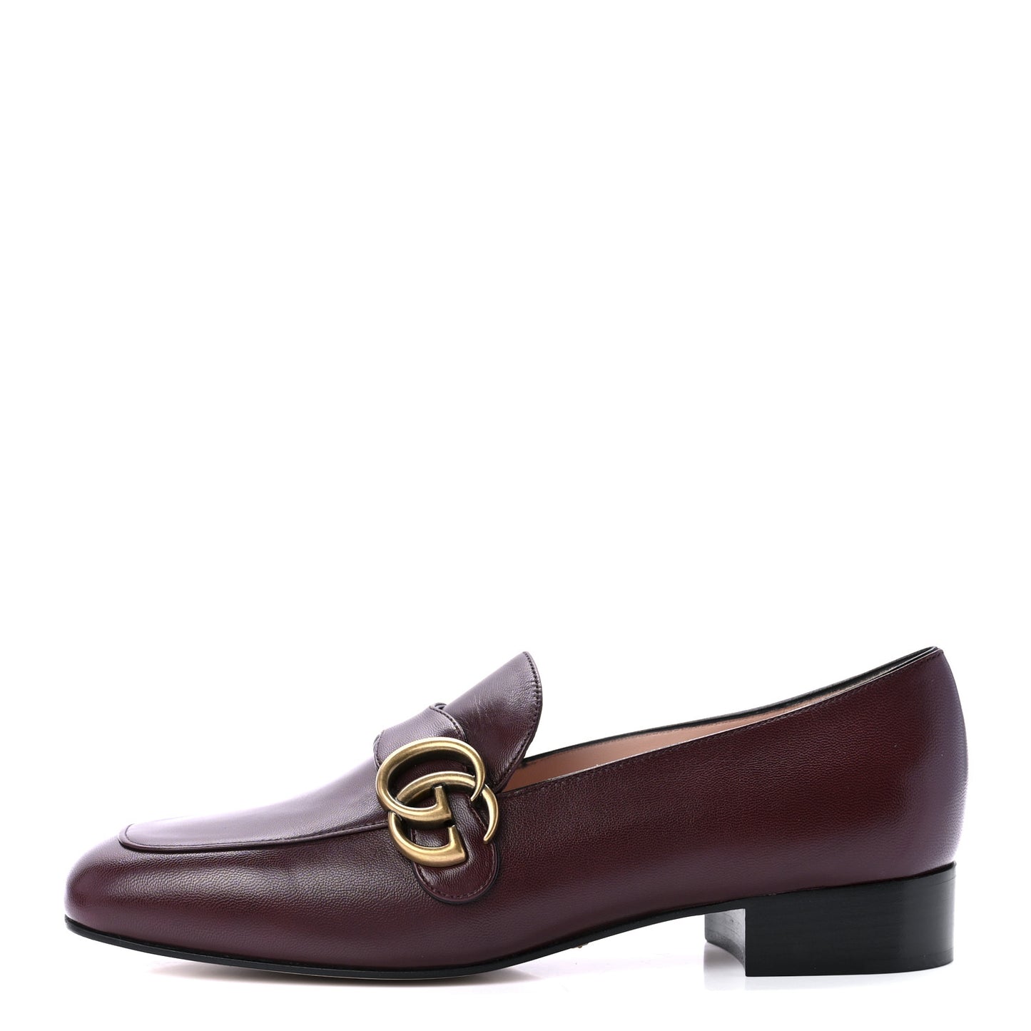 Malaga Kid Womens GG Marmont Loafers 38 Vintage Bordeaux