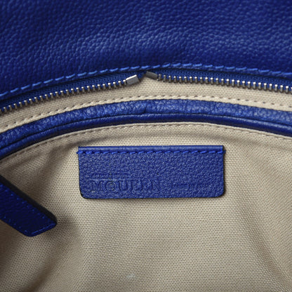 Alexander McQueen Pebbled Calfskin Small Skull Padlock Zip Around Tote Ultramarine 16 of 18