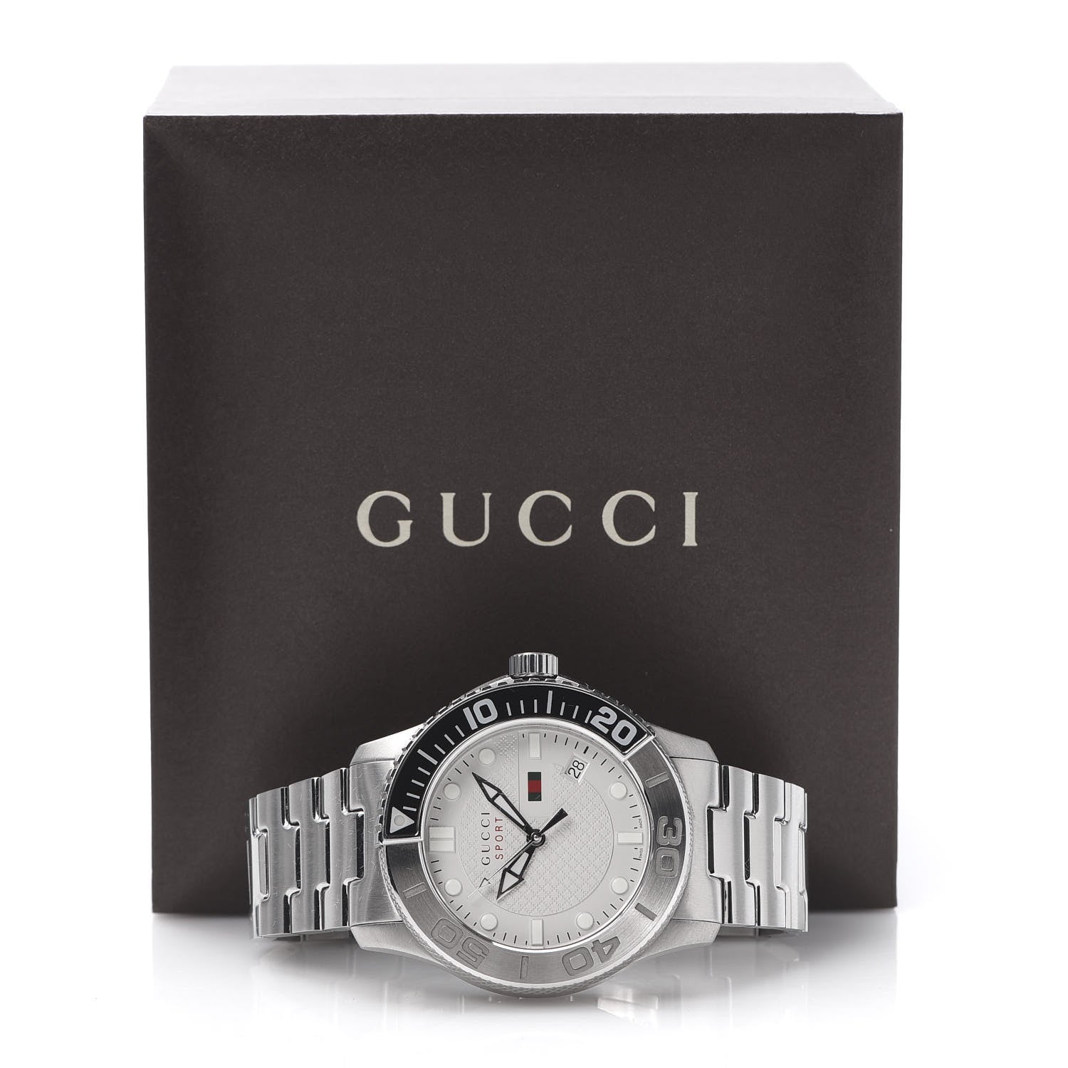 Gucci Stainless Steel 44mm G-Timeless Sport Quartz Watch White 8 of 8