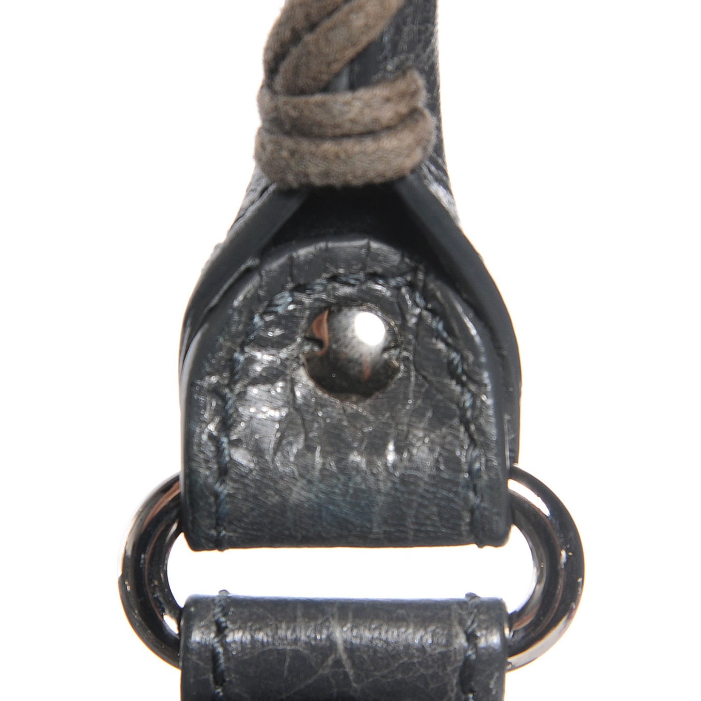 Agneau Giant 12 Silver Hardware Pompon Gris Tarmac