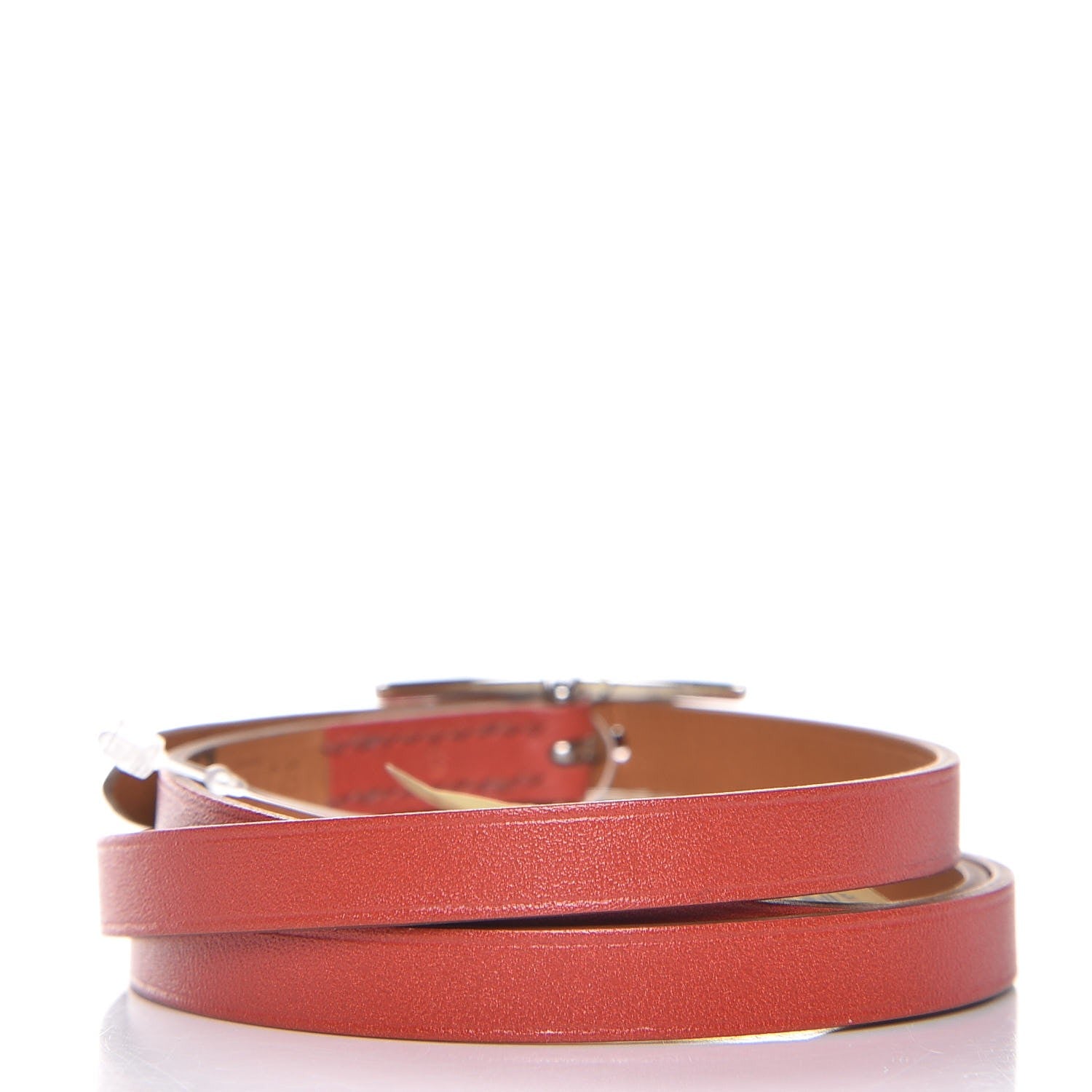 Hermes Tadelakt Hapi 3MM Triple Tour Wrap Bracelet M Sanguine 3 of 9