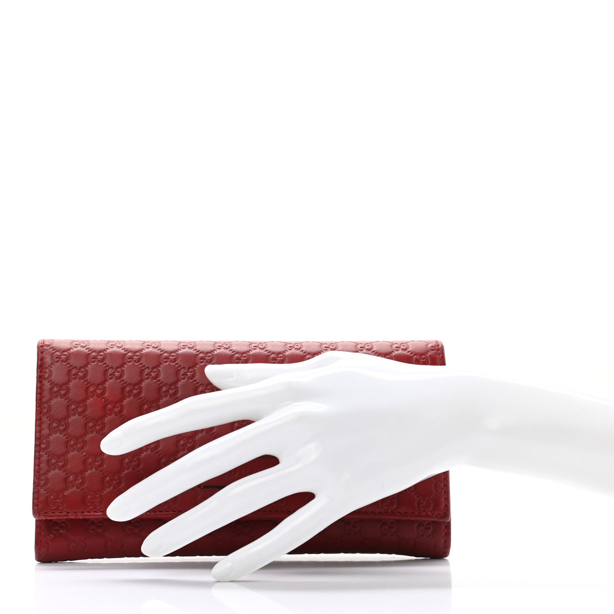 Soft Microguccissima Continental Wallet Red