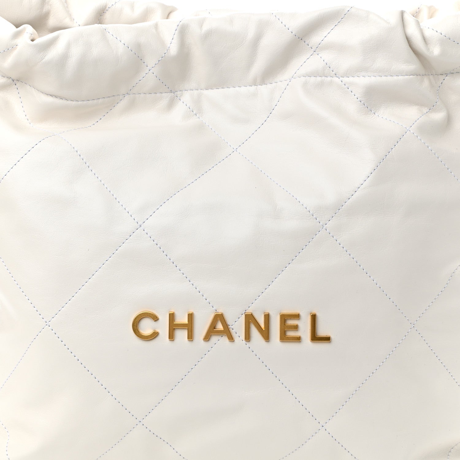 Chanel Shiny Calfskin Quilted Small Chanel 22 White 9 of 12