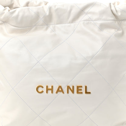 Chanel Shiny Calfskin Quilted Small Chanel 22 White 9 of 12
