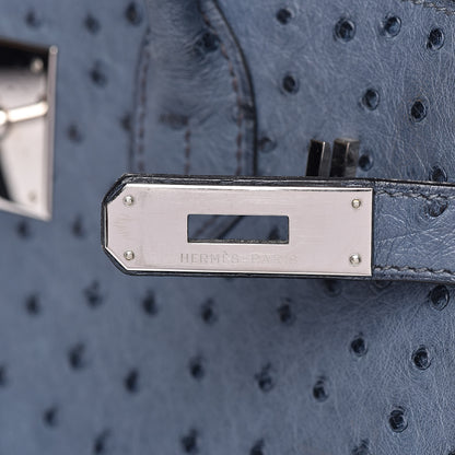 Hermes Ostrich Birkin 30 Bleu Roi 9 of 30