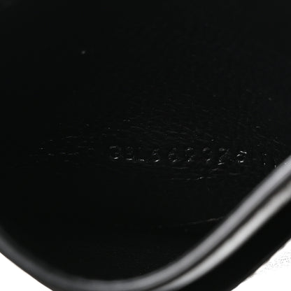 Saint Laurent Crocodile Embossed Grained Calfskin Lanyard Card Case Black 8 of 8