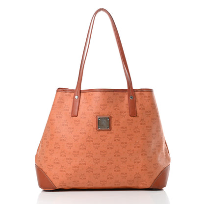 MCM Coated Canvas Shopper Tote Orange 3 of 15