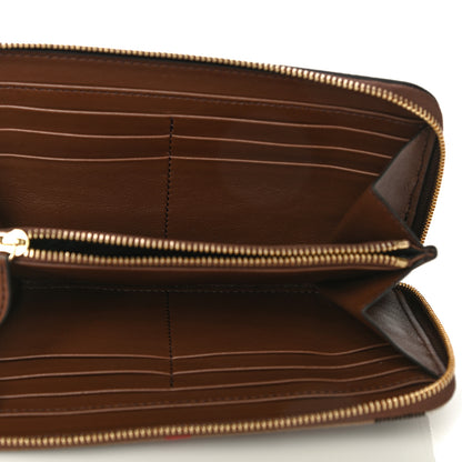 Burberry Calfskin House Check Elmore Zip Around Wallet Tan 5 of 9