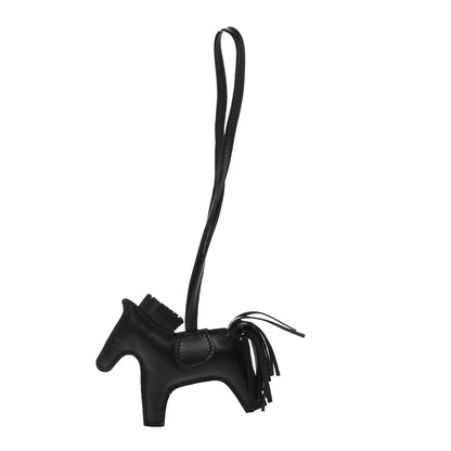 Hermes Milo Lambskin Grigri Rodeo Horse Bag Charm PM So Black 1 of 5