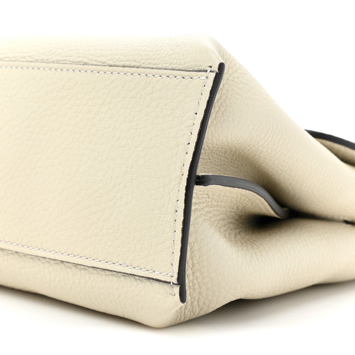 Cellarius Calfskin Small Bamboo Daily Top Handle Bag Mystic White