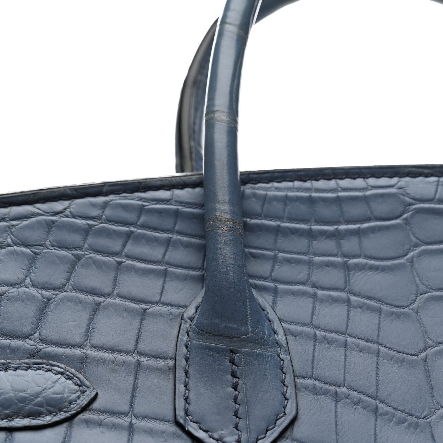 Hermes Matte Niloticus Crocodile Birkin 30 Bleu Ciel 27 of 45