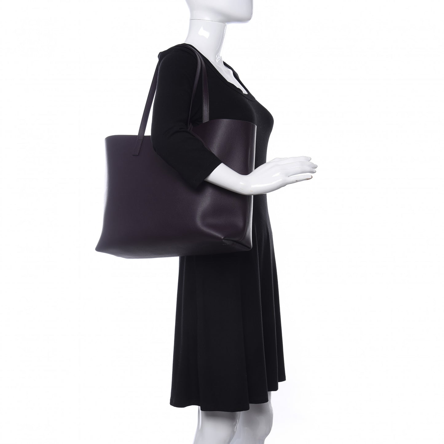 Calfskin Large Shopping Tote Purple