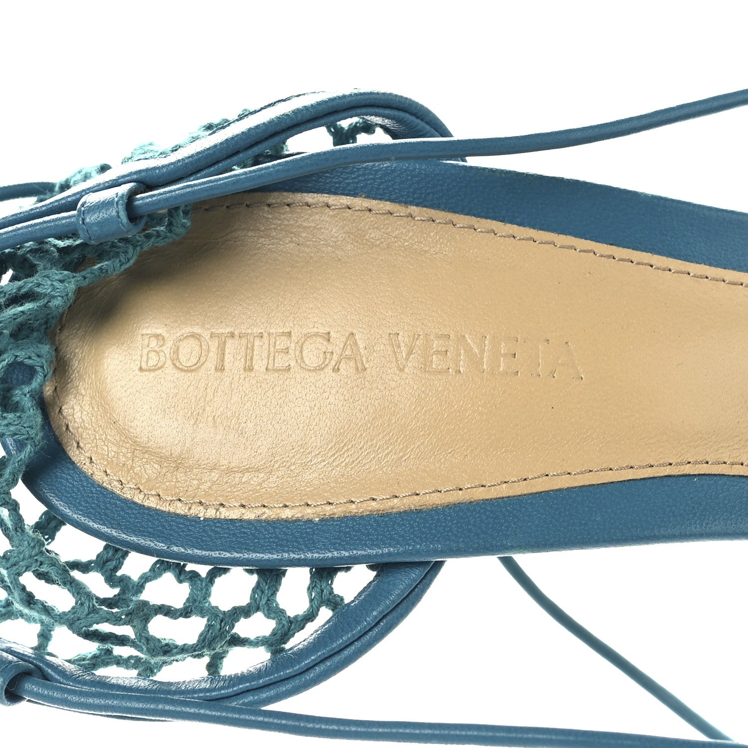 Bottega Veneta Mesh Nappa Stretch Ankle Tie 90mm Sandals 39.5 Blaster 7 of 8