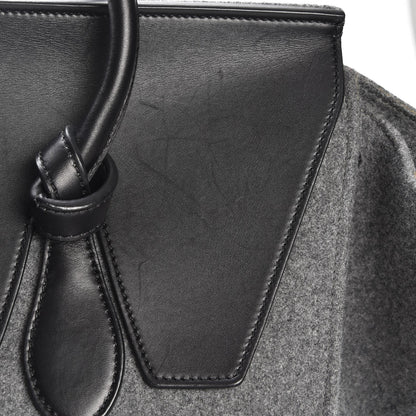 Celine Felt Calfskin Medium Tie Knot Tote Grey Black 9 of 9
