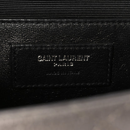 Saint Laurent Grain De Poudre Textured Mixed Matelasse Medium Triquilt Monogram Satchel Fog 7 of 11