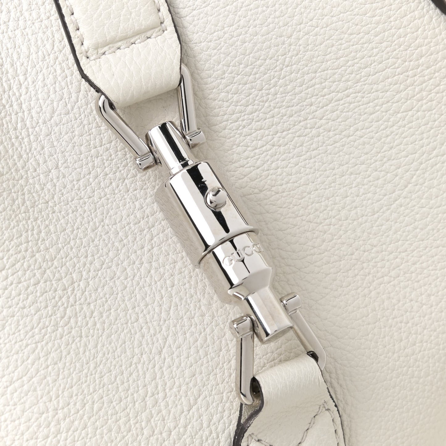 Soft Calfskin Medium Jackie Top Handle Bag Mystic White