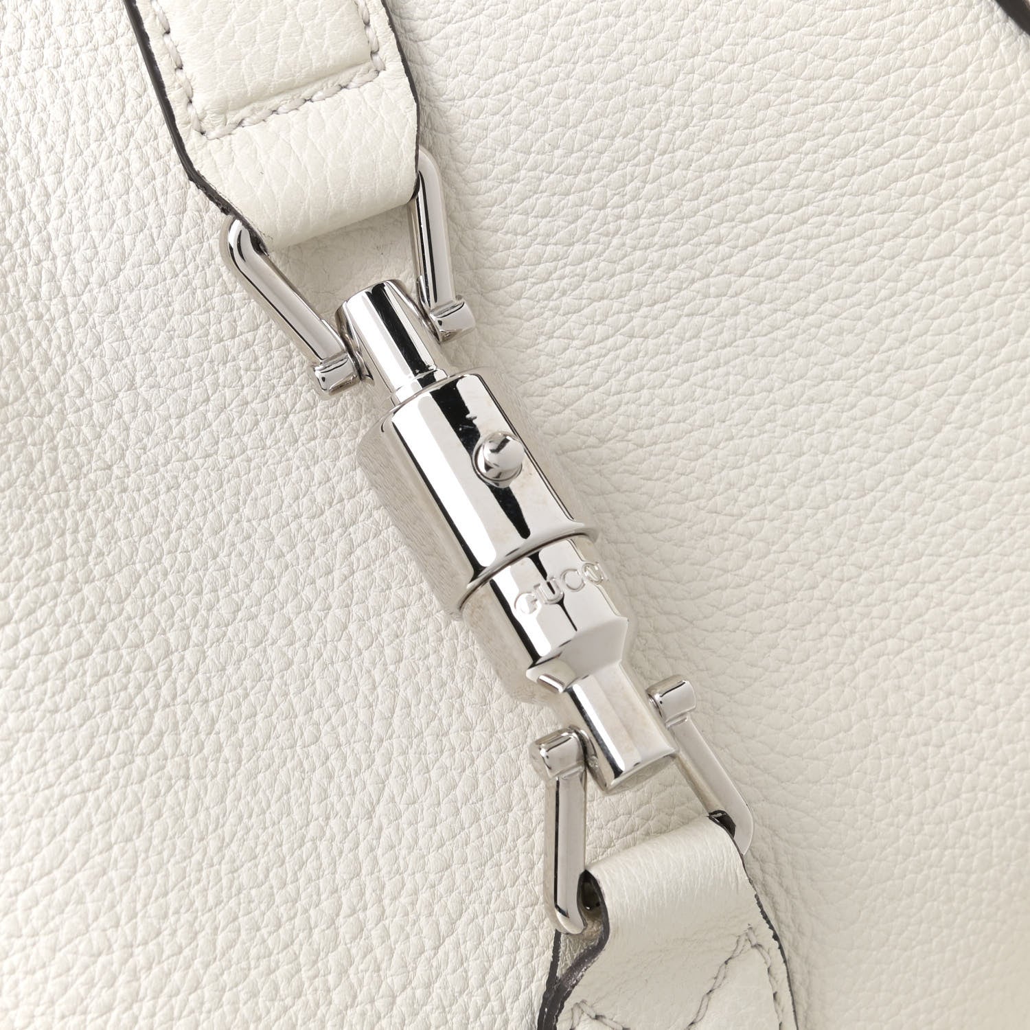 Gucci Soft Calfskin Medium Jackie Top Handle Bag Mystic White 10 of 22