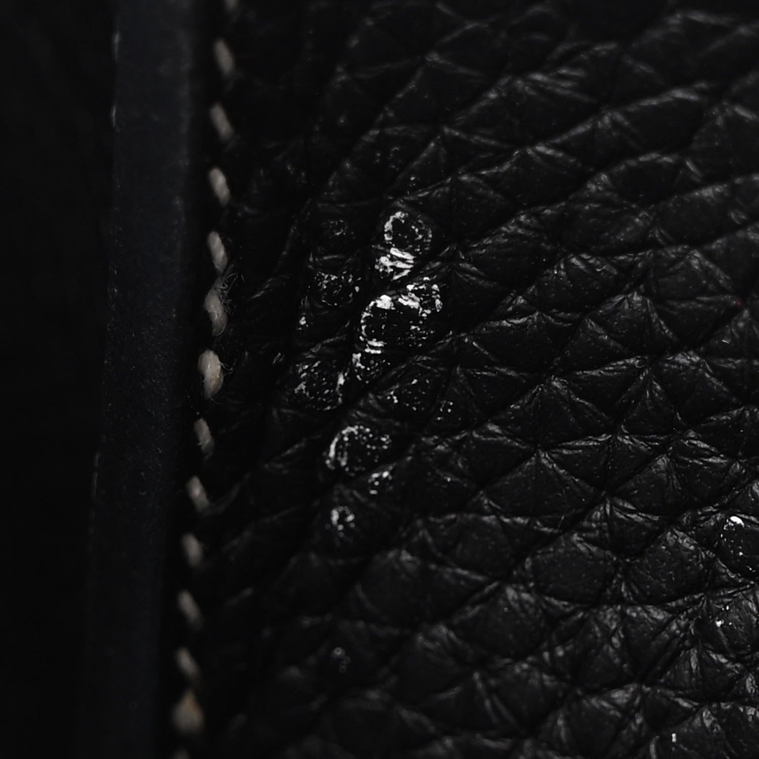 Hermes Taurillon Clemence Halzan 31 GM Black 11 of 12