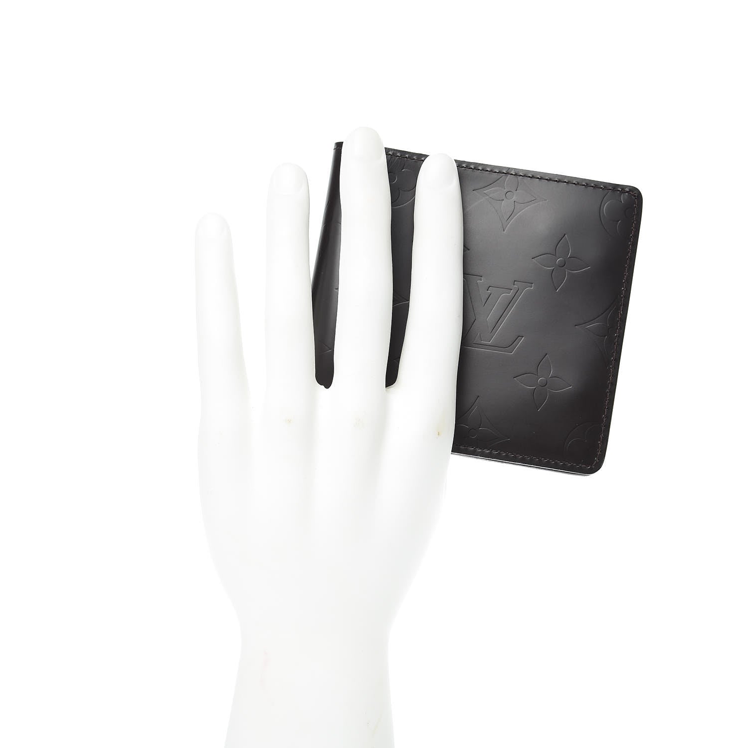 Louis Vuitton Monogram Glace Compact Wallet Cafe Brown 2 of 7