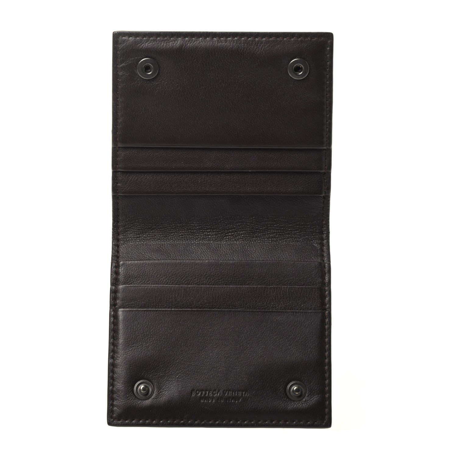Bottega Veneta Nappa Intrecciato Card Holder Ebano 3 of 3