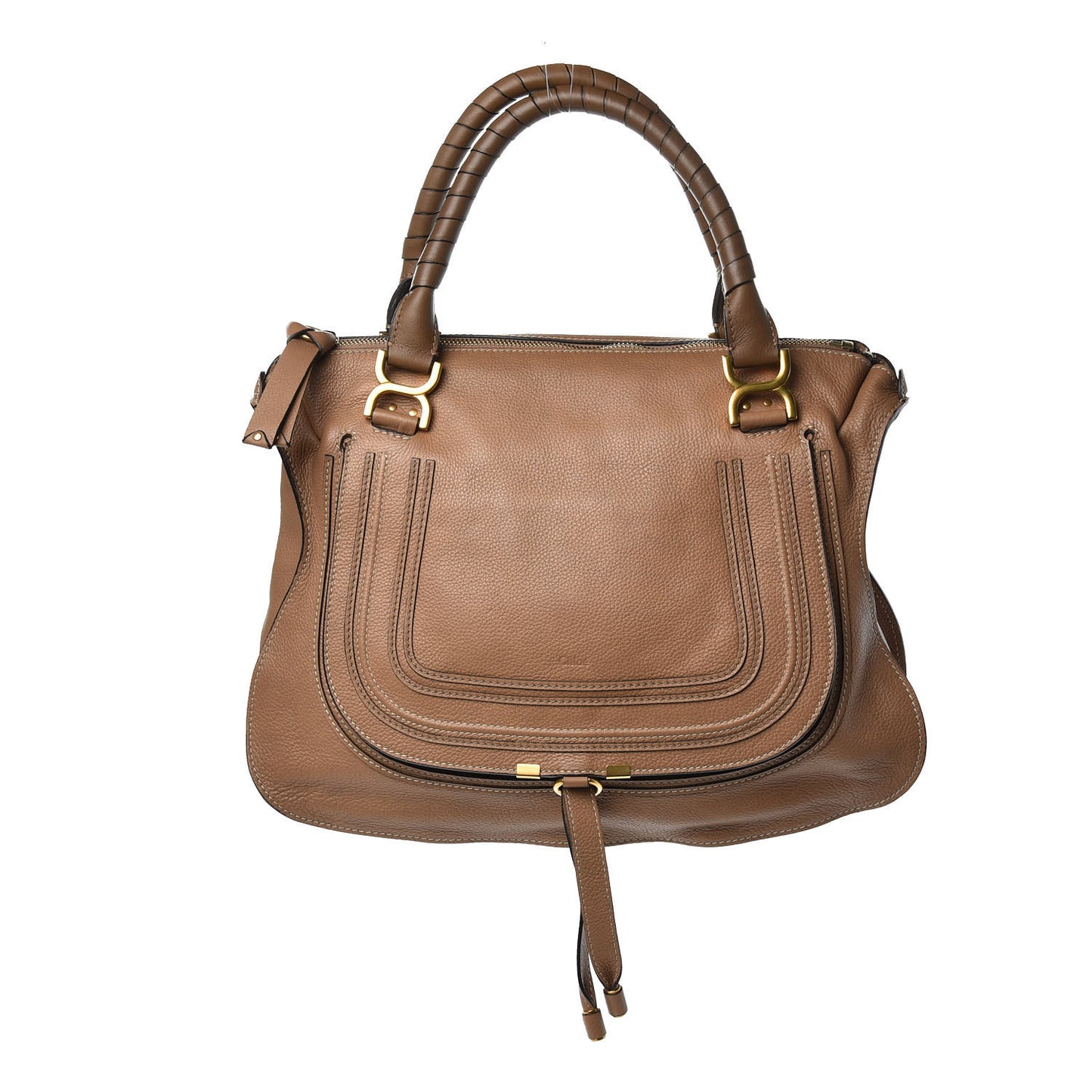 Calfskin Large Marcie Satchel Nut
