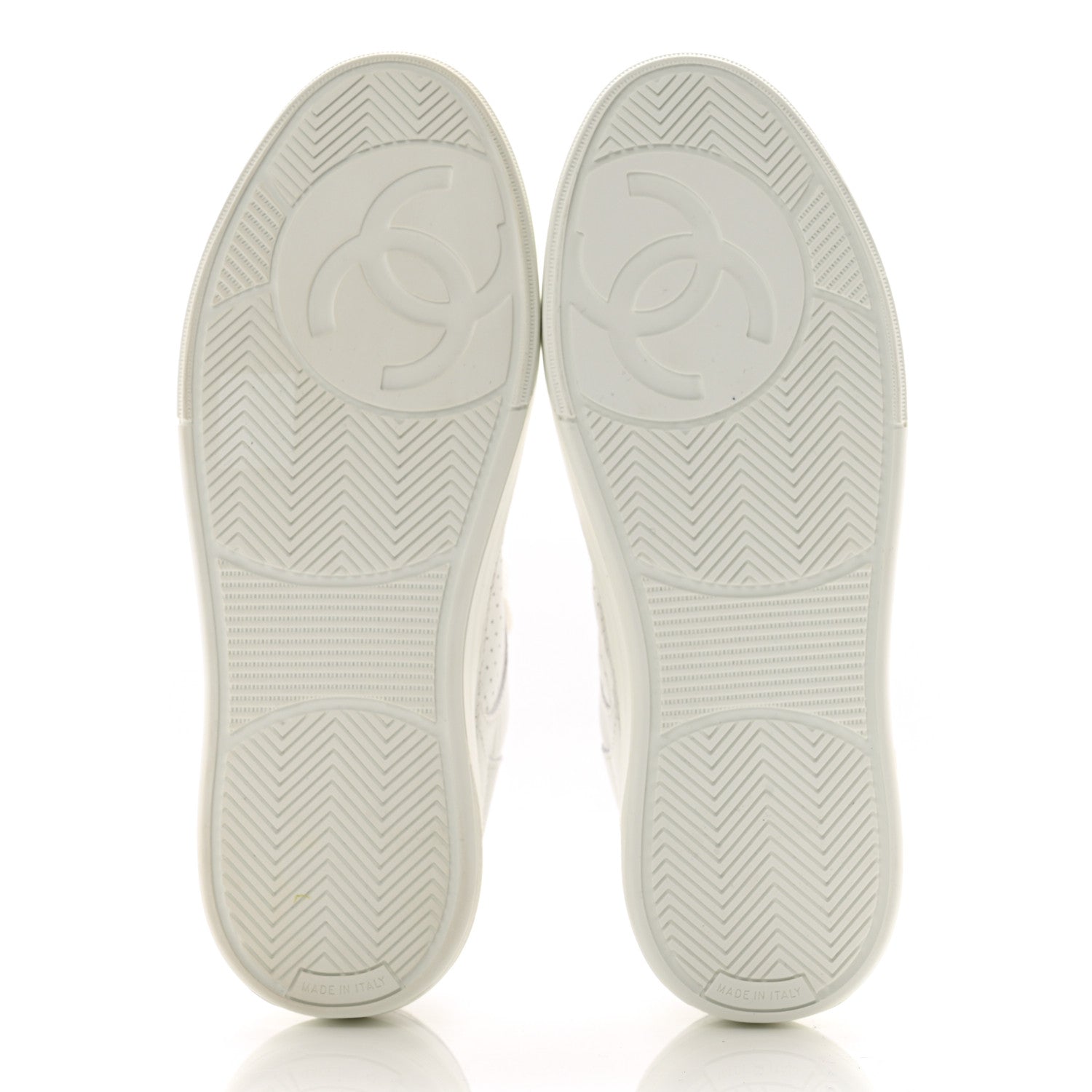 Chanel Calfskin Womens CC Sneakers 36 White 5 of 10