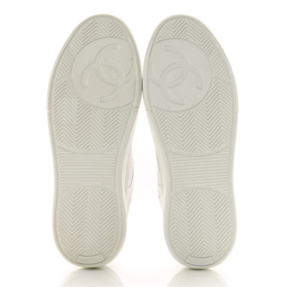 Chanel Calfskin Womens CC Sneakers 36 White 5 of 10