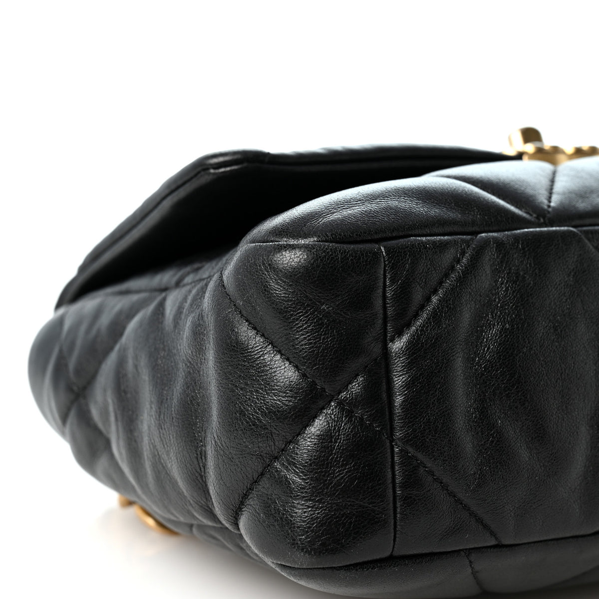 Lambskin Quilted Medium Chanel 19 Flap Black