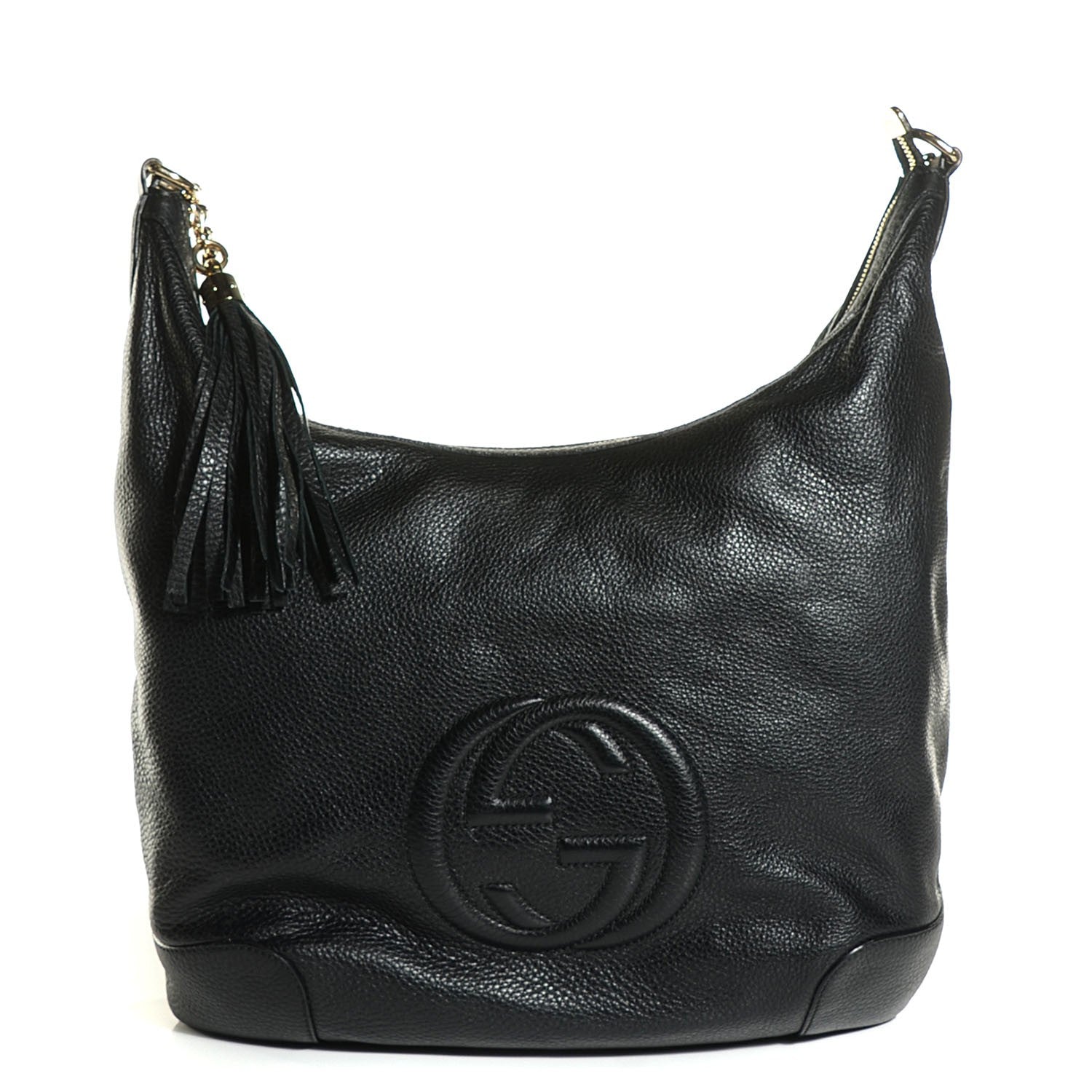 Gucci Pebbled Calfskin Medium Soho Chain Hobo Black 2 of 18