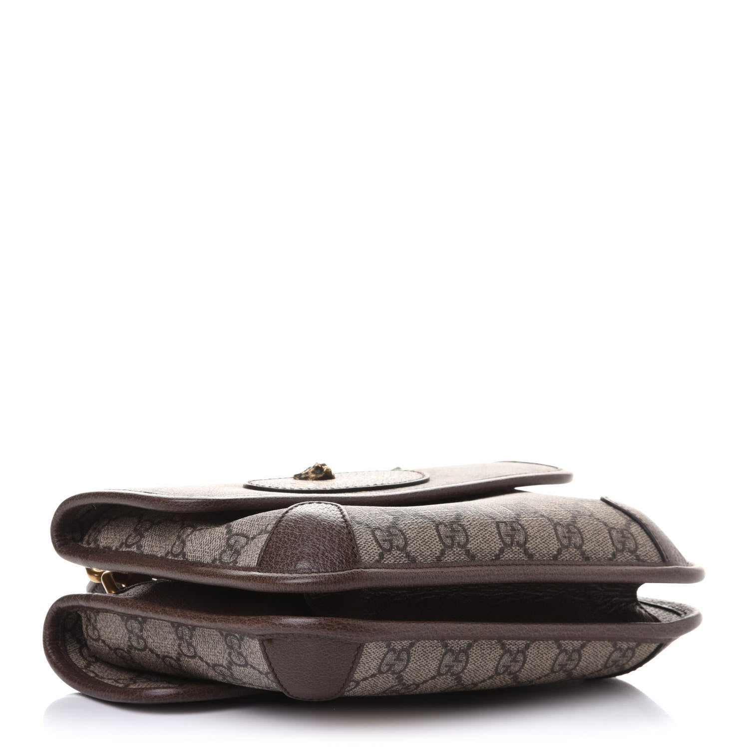 Gucci GG Supreme Monogram Web Small Neo Vintage Double Flap Messenger Bag Beige New Acero 3 of 10