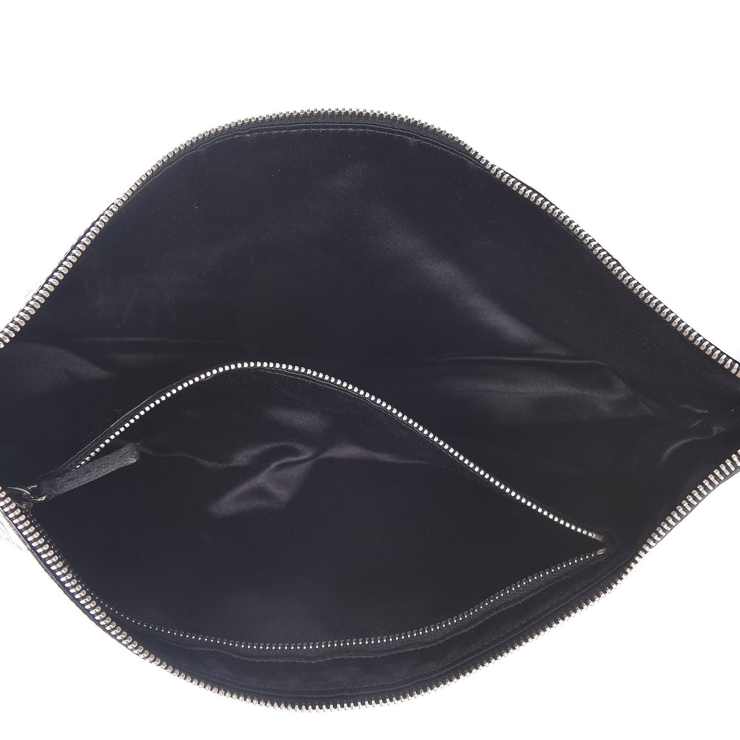 Calfskin Crocodile Embossed Long Clutch Black