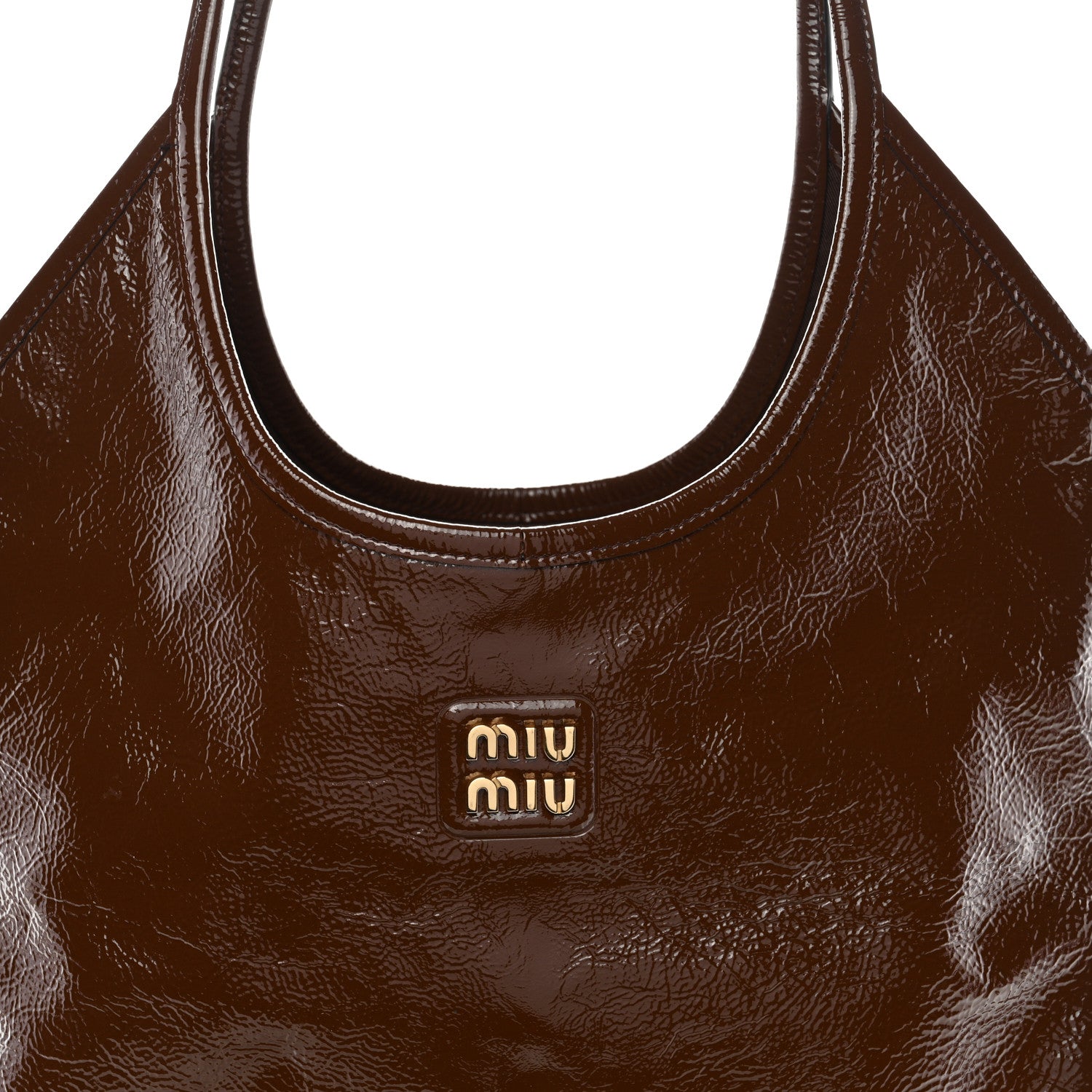 Miu Miu Vernice Naplak Ivy Tote Palissandro 7 of 9