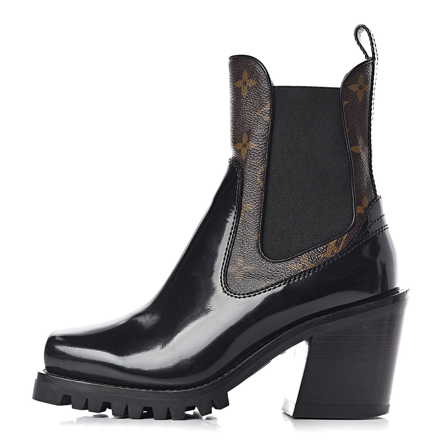 Patent Monogram Limitless Ankle Boots 36.5 Black