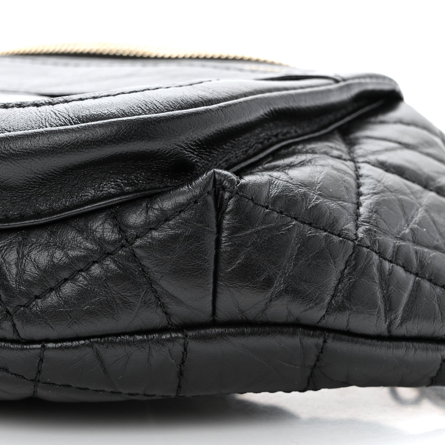 Chanel Aged Calfskin Quilted Waist Bag With Coin Purse Black 12 of 15