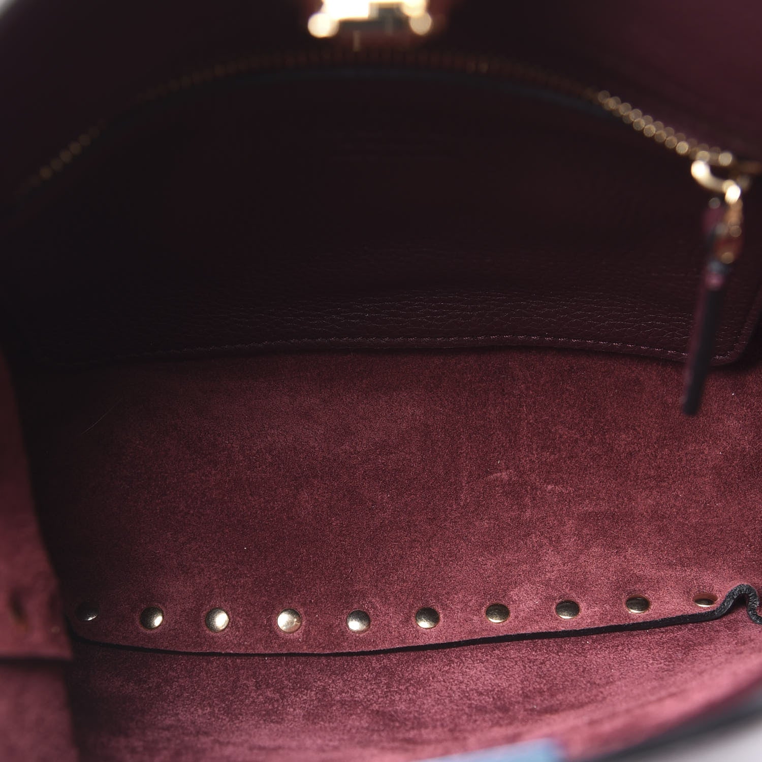 Valentino Garavani Pebbled Calfskin Mini Rockstud Flip-Lock Messenger Bag Rubin 4 of 11