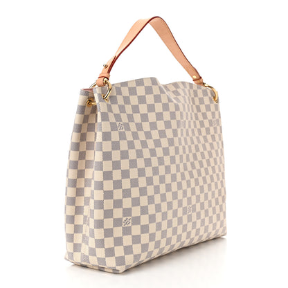 Louis Vuitton Damier Azur Graceful MM Rose Ballerine 3 of 9