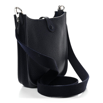 Hermes Taurillon Clemence Evelyne TPM Bleu Nuit 3 of 11