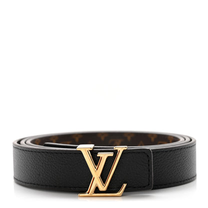 Louis Vuitton Calfskin Monogram 25mm LV Iconic Reversible Belt 95 38 Black 1 of 5