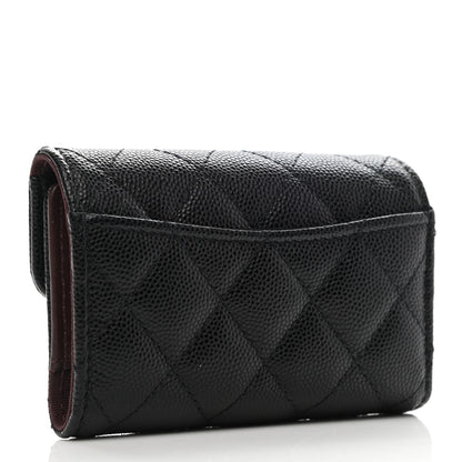 Chanel Caviar Quilted Classic 4 Key Holder Wallet Black 3 of 9