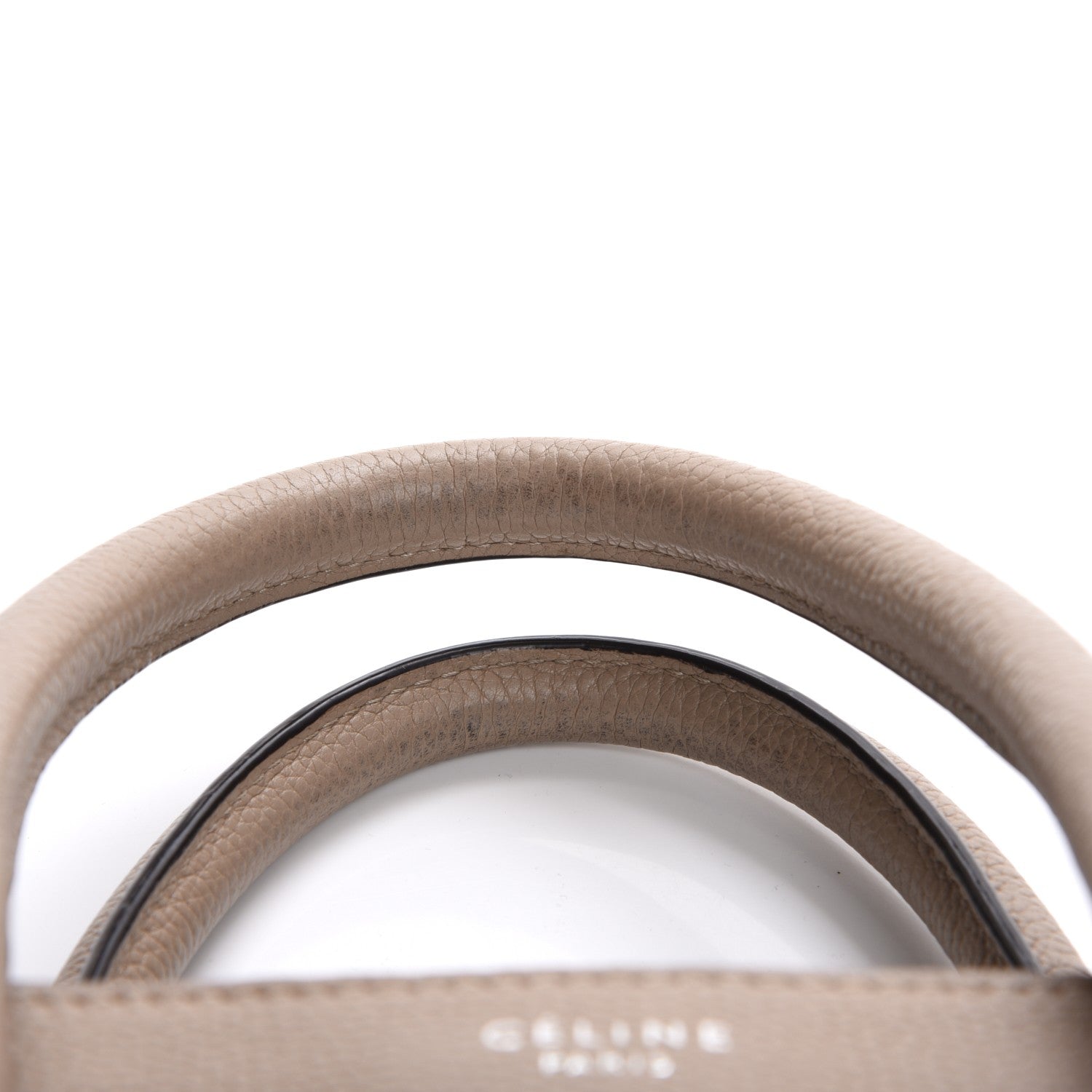 Celine Drummed Calfskin Mini Luggage Dune 8 of 14
