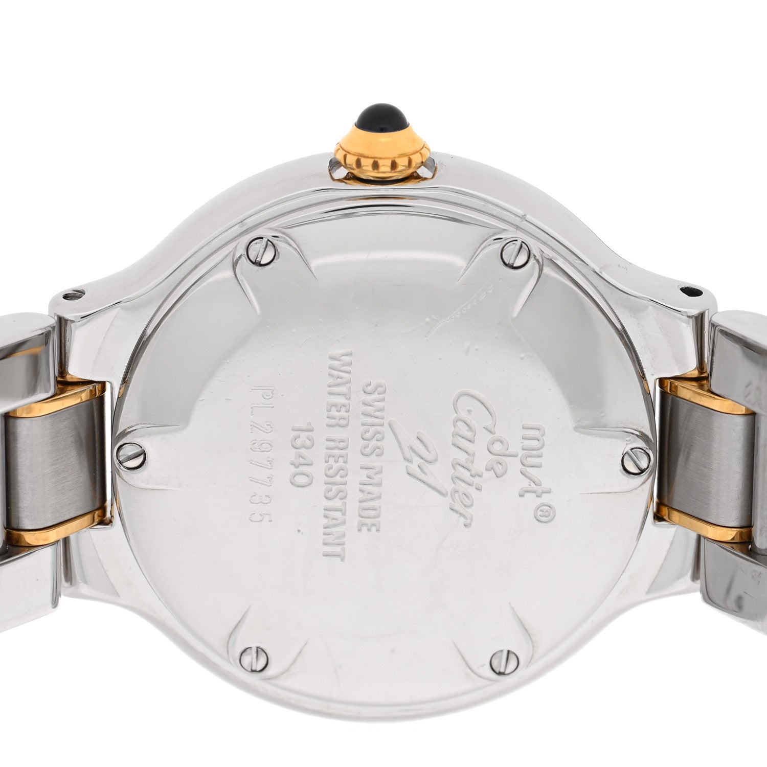 Cartier Stainless Steel 18K Yellow Gold 28mm Must de 21 Quartz Watch 4 of 4
