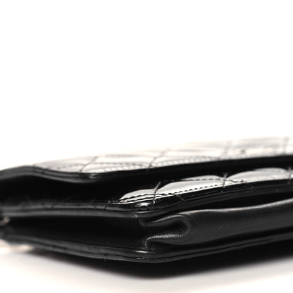 Chanel Patent Quilted Wallet On Chain WOC Black 10 of 11