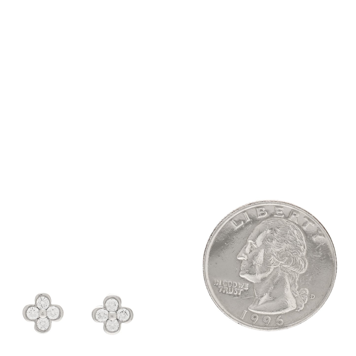Platinum Diamond Lace Stud Earrings